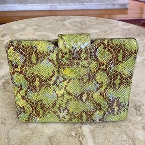 Maurizio Taiuti Italy Snakeskin Leather Clutch Bag